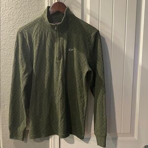 Vineyard Vines Green Quarter-Zip Sweatshirt